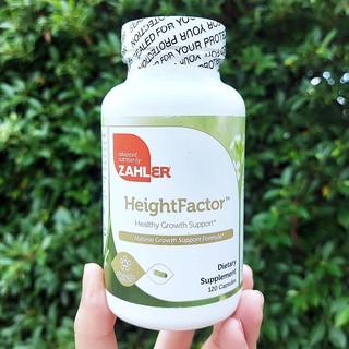 วิตามินและแร่ธาตุรวม 15 ชนิด Height Factor Healthy Growth Support 120 Capsules (Zahler®)