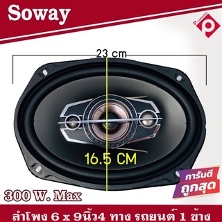 ลำโพงติดรถยนต์ 6x9 นิ้ว 300 วัตต์ TS-6975 ราคา ต่อดอก ลำโพงแกนร่วมขนาด 6X9นิ้ว 4ทาง ดอกลำโพง 6X9นิ้ว ลำโพง 6x9 นิ้ว