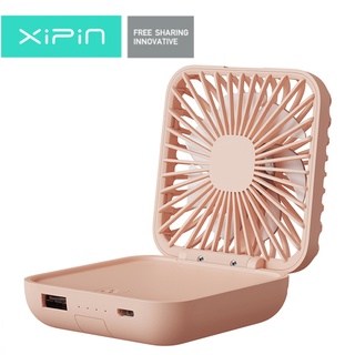 พัดลม พกพา S007 3 in 1 Mini Rechargeable Foldable Cooling Fan, Phone Holder and 5000mAh