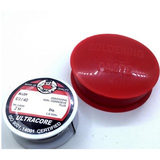 ULTRACORE Lead Soldering+FUSE ตะกั่วบัดกรี 1.2 มม. x 2 เมตร+น้ำยาสมานตะกั่ว(1 ม้วน)