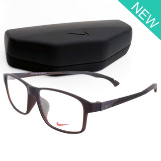 Nike Fashion แว่นตา รุ่น 8212 C-7 สีน้ำตาล กรอบแว่นตา กรอบเต็ม ขาข้อต่อ วัสดุ สแตนเลส สตีล Eyewear Top Glasses