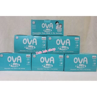OVA Mask VFE 99% ป้องกันPM2.5 Disposable Face Mask 3 ply Earloop