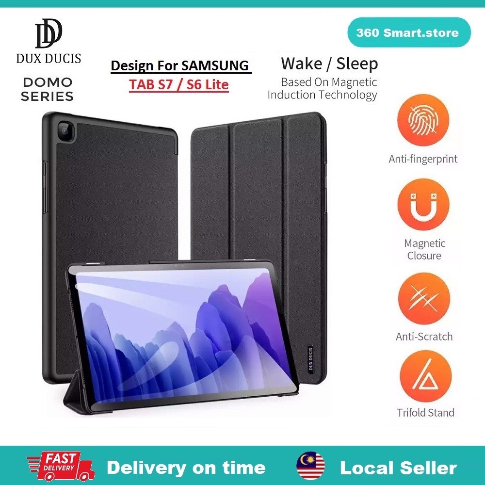 Samsung Tab A7 Lite / S7 Plus /S6 Lite DUX DUCIS Flip Case Trifold Smart Sleep Flip Leather Tablet S