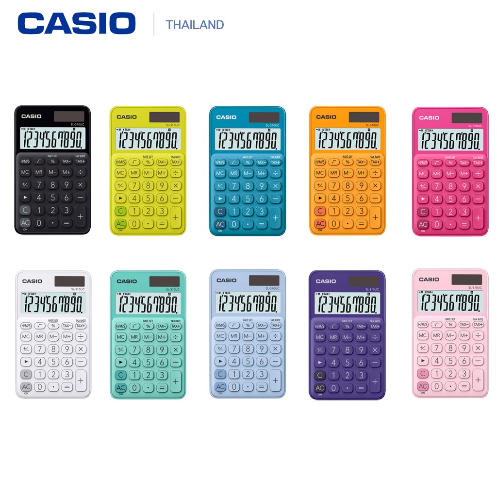 Casio SL-310UC เครื่องคิดเลขพกพาคาสิโอ  SL310UC  10 หลัก (ของแท้) ของใหม่ (ประกัน CMG) SL310 ,sl310,sl-310,sl-310uc