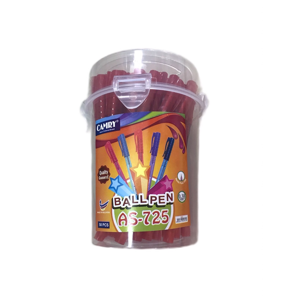 ปากกาCAMRY AS 725 สีเเดง  50 ด้าม