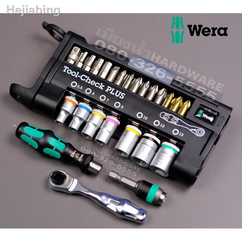 ✉✇✳พร้อมส่ง !! ชุดไขควง WERA Tool-Check Plus Bit Ratchet Set with Sockets - Metric #056490อุปกรณ