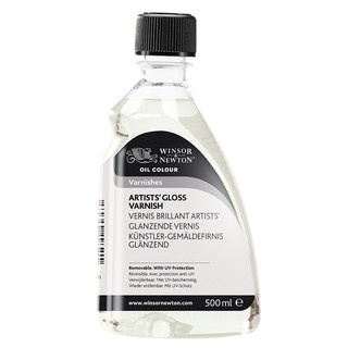 สื่อผสมน้ำยากลอสวานิช (เคลือบวาว) Winsor and Newton Artists GLOSS VARNISH 250/500 ml.