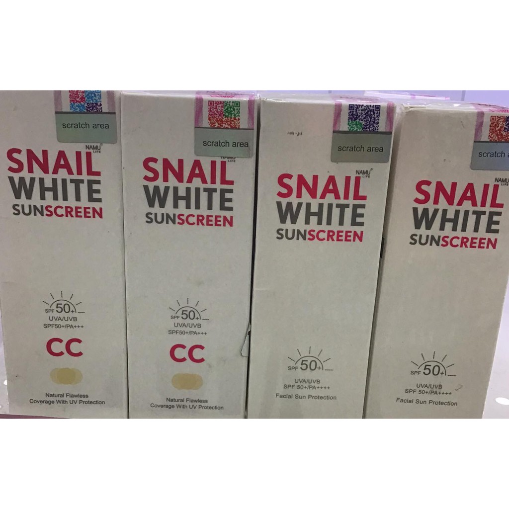 snail white sunscreen CC spf50  50 ml