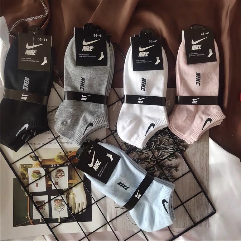 ถุงเท้าข้อ สั้นผู้หญิง(แพ็ค10คู่5สี) ถุงเท้ากีฬา ถุงเท้าวิ่ง ระบายอากาศ แห้งไว ผ้าหนานิ่มไม่บาง คละสี ผ้าฝ้าย10คู่ - รูปที่ 4