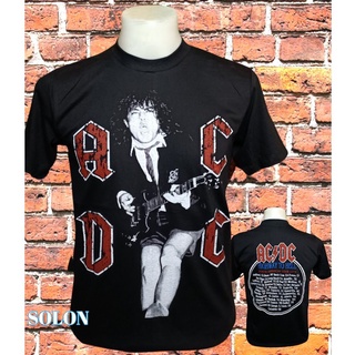 เสื้อวง AC DC วงร็อค ไม่มีตะเข็บข้าง คอฟิต ป้ายUS เสื้อวินเทจ เสื้อทัวร์ วงร็อคต่างประเทศ