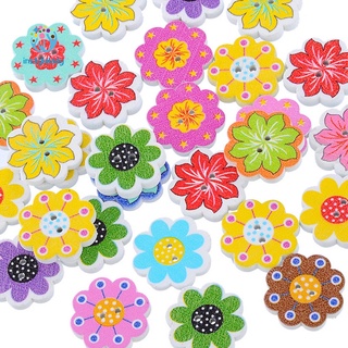 ✌Iy 50 Pcs DIY Octagonal Flower Floral Buttons Scrapbooking Sewing accessory