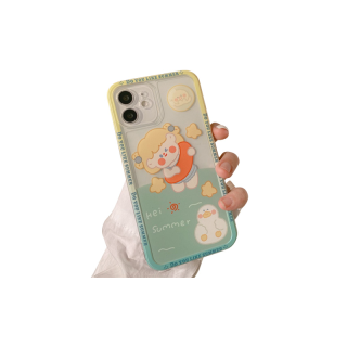 เคสโทรศัพท์ ชนิด TPU พิมพ์ลายการ์ตูนเด็กผู้หญิงว่ายน้ำ สำหรับ iPhone 11 Pro Max X Xr Xs Max 7 8 Plus Se 2020 12 pro max 12 mini 13 pro max 13 mini