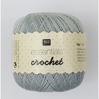 Mercerized cotton crochet smokey blue