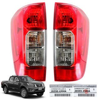 ไฟท้าย + หลอด ข้าง ซ้าย Lh + ขวา Rh แท้ สีแดง สำหรับ นิสสัน Nissan D23 นาวาร่า Navara Np300 ปี 2015 2016 2018 2019