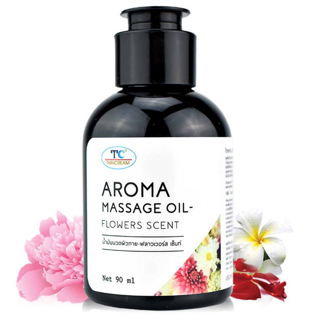 ไทยครีม น้ำมันนวดตัวสปา นอโรม่า กลิ่นหอมๆ ดอกไม้ thaicream AROMA MASSAGE OIL - FLOWERS SCENT