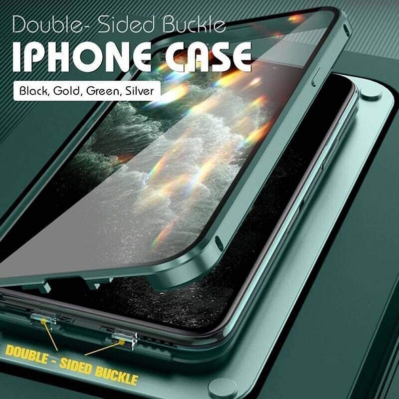 เคสโทรศัพท์มือถือแบบแก้ว ใส กันกระแทก สองด้าน สําหรับ iPhone 11 12 Pro Max 12mini Xs XR X VGOU
