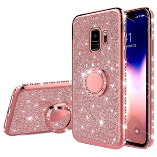 เคสโทรศัพท์ซิลิโคนนุ่ม ประดับเพชร หรูหรา สําหรับ Samsung A6 A8 Plus 2018 A12 A52 A7 A9 2018 A7 2017 A02 A01 A50 A02S A51 A21S A10 A72 A11 A50S