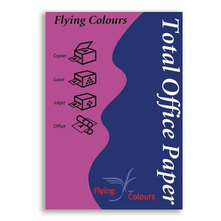 กระดาษสีสะท้อนแสงฟรายอิ้ง Flying Colour ความหนา 70g. สีชมพูเข้มสะท้อนแสง ขนาด  A4 จำนวน 25 แผ่น