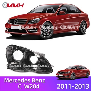 ฝาครอบไฟหน้า พลาสติก สําหรับ Mercedes Benz C-class W204 (2011-2013)C180 C200 C220 C260 C280 C300 ไฟหน้า เลนส์ไฟหน้า ไฟหน้าหลังเปลือก  ฐานไฟหน้า Headlamp Rear Shell headlamp housing  Back Cover Bottom Shell Base Plastic Shell