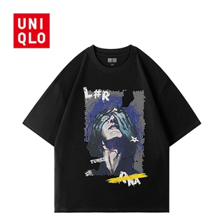 Uniqlo (UT) เสื้อยืดผู้ชาย/ผู้หญิงพิมพ์เสื้อยืดแขนสั้นแฟชั่นสบายๆแขนสั้นด้านบนS-5XL