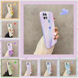 เคส OPPO A15 เคส OPPO A15S สําหรับตกแต่งบ้าน ภาพวาดสีน้ํามันรูปการ์ตูน Case