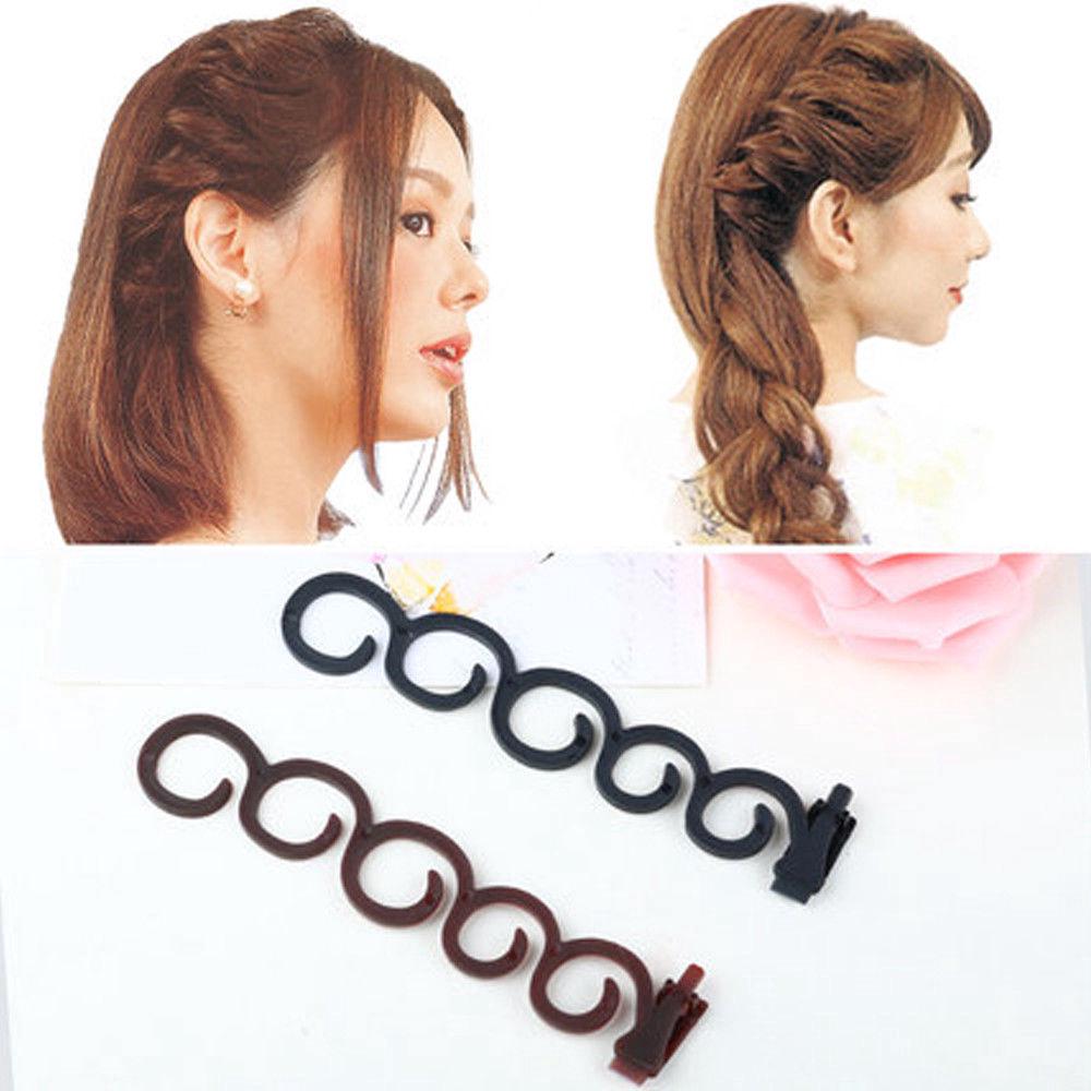 1 Set Magic Hair Twist เครื่องร้อยสายคล้องคอสติกเกอร์ทำด้วยมือ DIY Tool