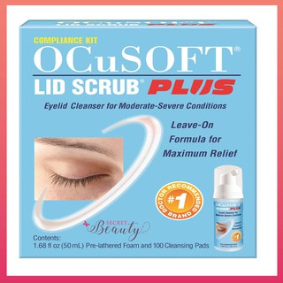 Ocusoft Lid Scrub Plus Pad แผ่นทำความสะอาดเปลือกตา 1 กล่อง มี 30 แผ่น