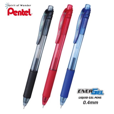 Pentel ปากกาเจล Energel X รุ่น BLN104 ขนาด 0.4 mm 3 สี