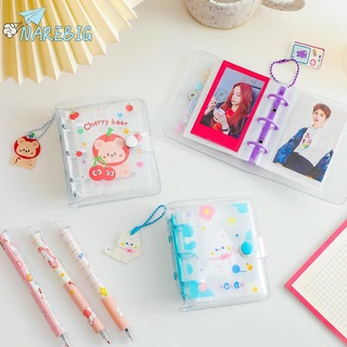 ✿ Narebig ✿ สมุดอัลบั้มรูปภาพ PVC แบบใส ลายการ์ตูน แบบสามรู DIY✿