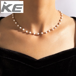 Necklace Jewelry Simple OL White Bead Beaded Single Necklace for girls for women low price
