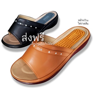 SIZE36-40 รองเท้าแฟชั่นเพื่อสุขภาพแบบสวม ยี่ห้อS.C.S. รหัส26606 ส้นเท้าจะมีตุ่ม