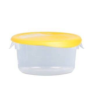 Food Storage 2 QT แบบใสฝาสีเหลือง ถังพลาสติก Food Storage 2 QT Clear Yellow Lid