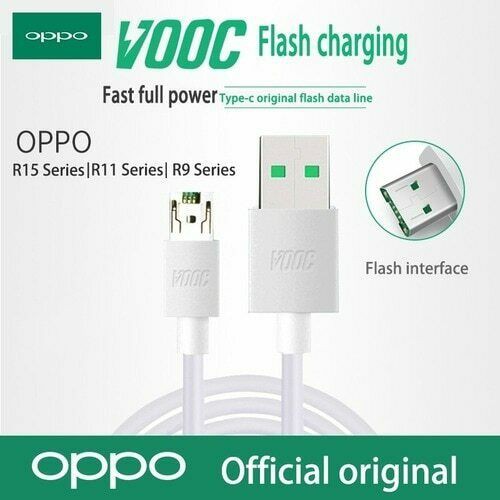 สายชาร์จ แท้ OPPO Vooc FLASH CHARGER Original VOOC Micro USB 7 Pin Flashing data line ชาร์จเร็ว OPPO รุ่น R9S,F7,F9,F11,