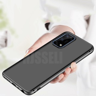 เคสสำหรับ Realme 7 5G Case Matte Silicone TPU Soft เคส ealme 7 Pro 7i 6 5 5i 5S C17 C15 C12 C11 C3 C2s Black Phone Case