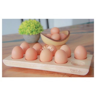 NT382 Egg Tray ถาดวางไข่ ถาดไม้ ถาดไม้ยาง ถาดวางไข่ ใส่ไข่ จัดครัว ครัวเล็ก คอนโด egg ไข่ไก่ ไข่เป็ด