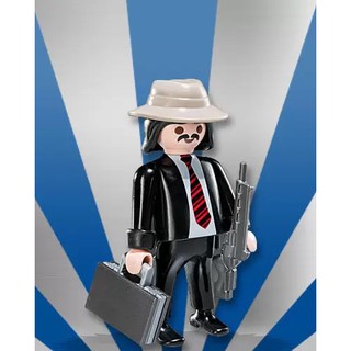 PLAYMOBIL: FIGURES SERIES 7 [BOY] : No.9 GANGSTER (2014) แก็งค์สเตอร์ ชุดดำ ของใหม่ ของแท้ 100%