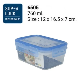 Superlock รุ่น 6505 กล่องถนอมอาหาร Smart Lock ทรงผืนผ้า รุ่น Smart Series ขนาด 760 มล.