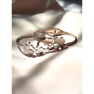 Jaoying - Stainless Steel  Four leaf clover Bangle