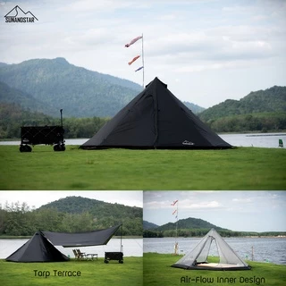(Clearance SALE) SUN&STAR TEEPEE 5P เต็นท์กระโจม ทรง8เหลี่ยม ขนาด 5-6 คน กันน้ำ กันฝน ผ้าหนา 210D Oxford Ripstop