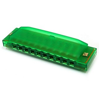 Hohner ฮาร์โมนิก้า คีย์ C รุ่น 10 ช่อง รุ่น Happy Color Harp - สีเขียว (Harmonica Key C, เมาท์ออแกน)