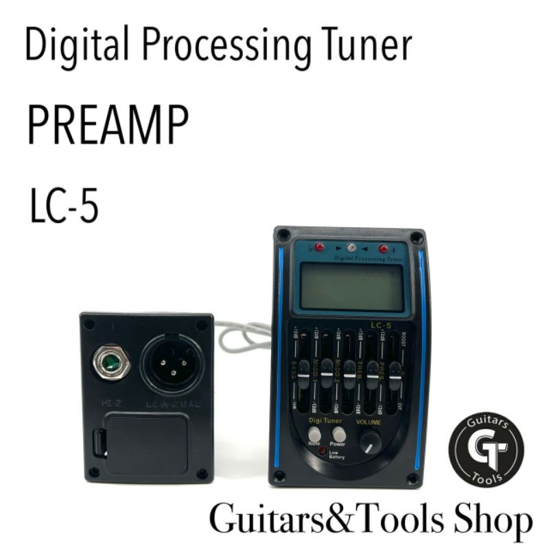 ภาคไฟฟ้า กีตาร์โปร่งไฟฟ้า🔥ราคาถูก คุณภาพดี |Preamp LC-5 |รุ่น5สไลด์ ตั้งสายได้ในตัว หน้าปัดดิจิตอล🎉
