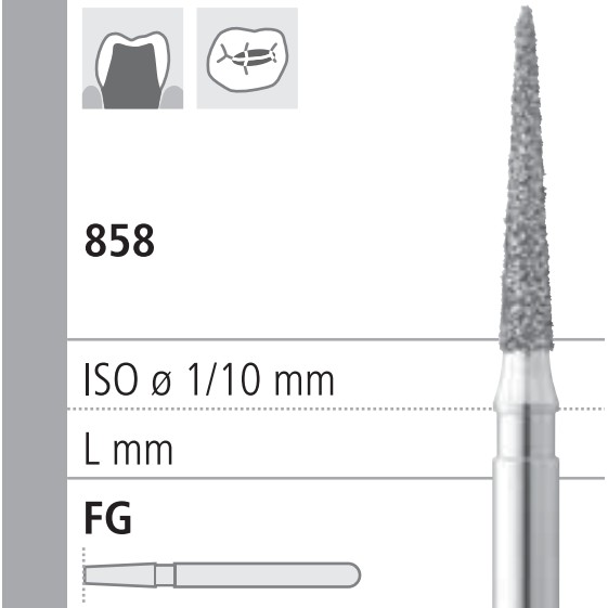 FG D2, FG D14 หัวกรอ Intensiv Diamond Instruments - Pointed cone