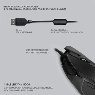 FANTECH รุ่น X9 THOR Optical Macro RGB Gaming Mouse เมาส์เกมมิ่ง ออฟติคอล ตั้งมาโครคีย์ได้ พร้อม feet mouse