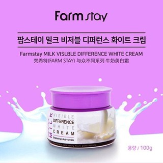 ครีมบำรุงผิวขาว Farmstay Milk Visible Difference 100 กรัม