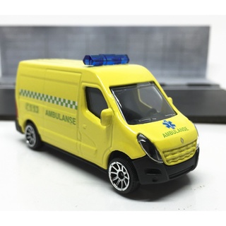 Majorette Renault Master - Ambulanse 113 - Norway Ambulance - Yellow Color /Wheels 5U /scale 1/66 (3 inches) no Package