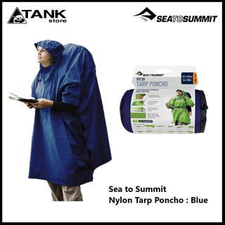 Sea to Summit Nylon Tarp Poncho เสื้อคลุมกันฝนแบบมีฮู้ด ผลิตจากไนลอน 70D สามารใช้กางเป็นที่บังแดด ที่พักแบบง่ายๆได้ มาพร้อมถุงเก็บ โดย Tankstore