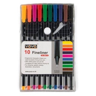 Yoya Fineliner Size 0.4mm. Pack 10