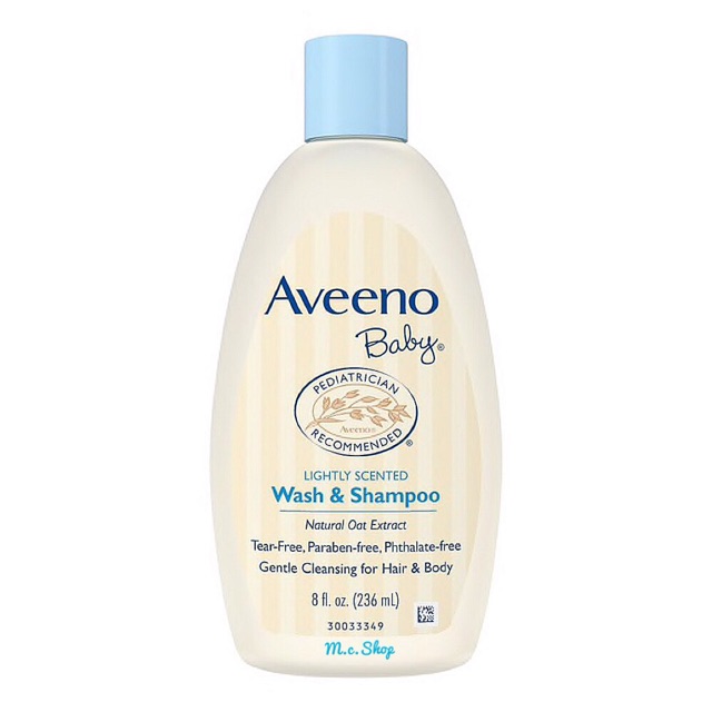 Aveeno Baby Wash &amp; Shampoo 236 Ml. สบู่เหลวอาบน้ำและสระผม อาวีโน่ เบบี้ วอช แอนด์ แชมพู