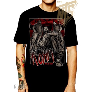 NTS 46 Korn ROCK เสื้อยืด เสื้อวง เสื้อดำ สกรีนลายอย่างดี ผ้าหนานุ่ม ไม่หดไม่ย้วย NTS T SHIRT S M L XL XXL