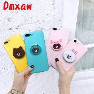 Samsung Galaxy A20S A10S A50 A30S A50S Phone Case Bear 3D Cartoon Cute Finger Ring Holder Stand Bracket Soft Cover